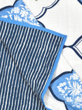Cotton Dohar / Blanket King Bed Size Hand Block Printed (Blue Mughal)
