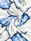 Cotton Dohar / Blanket King Bed Size Hand Block Printed (Blue Mughal)