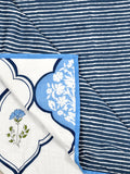 Cotton Dohar / Blanket King Bed Size Hand Block Printed (Blue Mughal)