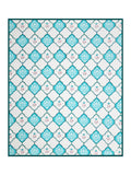 Cotton Dohar / Blanket King Bed Size Hand Block Printed (Turq Mughal)