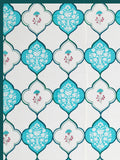 Cotton Dohar / Blanket King Bed Size Hand Block Printed (Turq Mughal)
