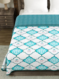 Cotton Dohar / Blanket King Bed Size Hand Block Printed (Turq Mughal)