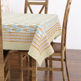 PURE COTTON RAJASTHANI HAND BLOCK PRINT SIX SEATER TABLE CLOTH (BLOCK 2)