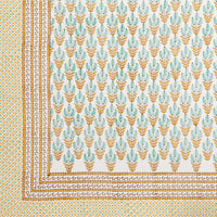 PURE COTTON RAJASTHANI HAND BLOCK PRINT SIX SEATER TABLE CLOTH (BLOCK 2)