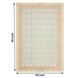 PURE COTTON RAJASTHANI HAND BLOCK PRINT SIX SEATER TABLE CLOTH (BLOCK 2)
