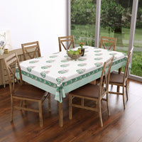 PURE COTTON RAJASTHANI HAND BLOCK PRINT SIX SEATER TABLE CLOTH (BLOCK 7)