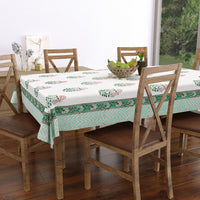 PURE COTTON RAJASTHANI HAND BLOCK PRINT SIX SEATER TABLE CLOTH (BLOCK 7)