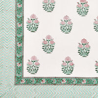 PURE COTTON RAJASTHANI HAND BLOCK PRINT SIX SEATER TABLE CLOTH (BLOCK 7)