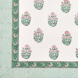 PURE COTTON RAJASTHANI HAND BLOCK PRINT SIX SEATER TABLE CLOTH (BLOCK 7)