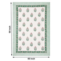 PURE COTTON RAJASTHANI HAND BLOCK PRINT SIX SEATER TABLE CLOTH (BLOCK 7)