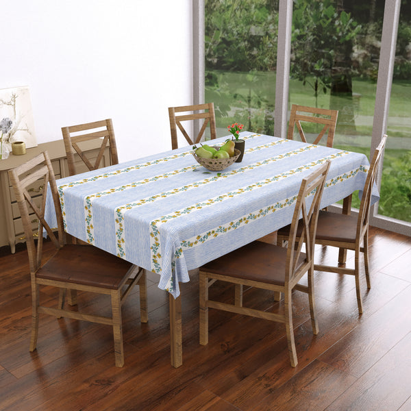 Pure Cotton Table Cloth Rajasthani Hand Block Printed (BLUE LINE)