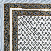 Cotton Single Size Quilt Hand Block Print for Light Winters (150x225 cm) (Grey Yellow Buti)