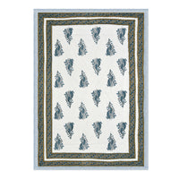 Cotton Single Size Quilt Hand Block Print for Light Winters (150x225 cm) (Grey Yellow Buti)