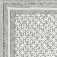 Cotton Single Size Quilt Hand Block Print for Light Winters (150x225 cm) (Blue Grey Paan)