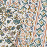 BLOCKS OF INDIA Polycotton Dohar/Blanket for Summer (GREEN IKAT DULL COTTON)