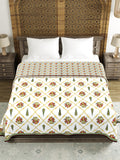 Cotton Dohar / Blanket King Bed Size Hand Block Printed (Green Patti)