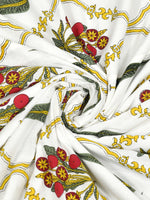 Cotton Dohar / Blanket King Bed Size Hand Block Printed (Green Patti)