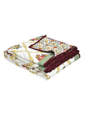 Cotton Dohar / Blanket King Bed Size Hand Block Printed (Green Patti)