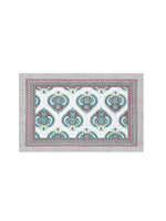 Rajasthani Handmade Hand Block Print Cotton Pillow Cover , Grey Motifs (2 Pcs)
