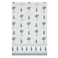 BLOCKS OF INDIA Hand Block Printed Cotton Daylight Curtain with Eyelets(Set of 2 Curtains) (Flower 214 cm / Door)