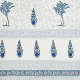 BLOCKS OF INDIA Hand Block Printed Cotton Daylight Curtain with Eyelets(Set of 2 Curtains) (Flower 214 cm / Door)