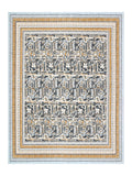 Hand Block Printed Cotton Super King Size Bedsheet(270x 270) (HAND BRUSH GREY)