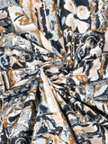 Hand Block Printed Cotton Super King Size Bedsheet(270x 270) (HAND BRUSH GREY)