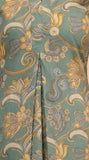 Cotton Hand Block Print A Line Kurta for Women (Green Jaal)