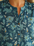 BLOCKS OF INDIA Cotton Hand Printed Short Kurti for Women Short Blue Jaal