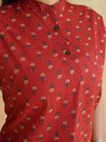 BLOCKS OF INDIA Linen Blend Cotton Cap Top For Women Color 4