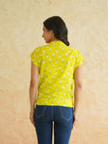 BLOCKS OF INDIA Linen Blend Cotton Cap Top For Women Color 5