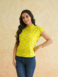 BLOCKS OF INDIA Linen Blend Cotton Cap Top For Women Color 5