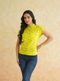 BLOCKS OF INDIA Linen Blend Cotton Cap Top For Women Color 5