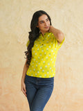 BLOCKS OF INDIA Linen Blend Cotton Cap Top For Women Color 5