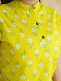 BLOCKS OF INDIA Linen Blend Cotton Cap Top For Women Color 5