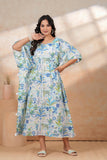 Hand Block Kaftan in Pure Cotton Fabric KAFTAN_BLUE TRIBE