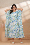 Hand Block Kaftan in Pure Cotton Fabric KAFTAN_BLUE TRIBE