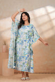Hand Block Kaftan in Pure Cotton Fabric KAFTAN_BLUE TRIBE