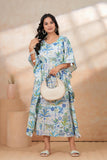 Hand Block Kaftan in Pure Cotton Fabric KAFTAN_BLUE TRIBE