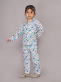 BLOCKS OF INDIA Cotton Hand Block Animal Print Nightwear For Kids Unisex
