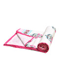 Hand Block Printed Cotton Summer Queen Size Reversible Printed Malmal Dohar Pink Gamla