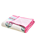 Hand Block Printed Cotton Summer Queen Size Reversible Printed Malmal Dohar Pink Gamla