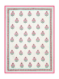 Hand Block Printed Cotton Summer Queen Size Reversible Printed Malmal Dohar Pink Gamla