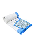Hand Block Printed 100% Cotton Dohar King Size Reversible (Blue Tree of Life)