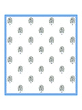 Hand Block Printed 100% Cotton Dohar King Size Reversible (Blue Tree of Life)
