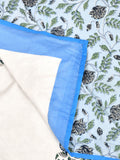 Hand Block Printed 100% Cotton Dohar King Size Reversible (Blue Tree of Life)