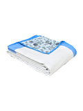 Hand Block Printed 100% Cotton Dohar King Size Reversible (Blue Tree of Life)
