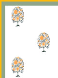 Hand Block Printed 100% Cotton Dohar King Size Reversible (Green Tree Of Life)