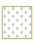 Hand Block Printed 100% Cotton Dohar King Size Reversible (Green Tree Of Life)