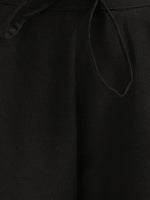 BLOCKS OF INDIA Women Solid Kurta With Trouser (Black)
